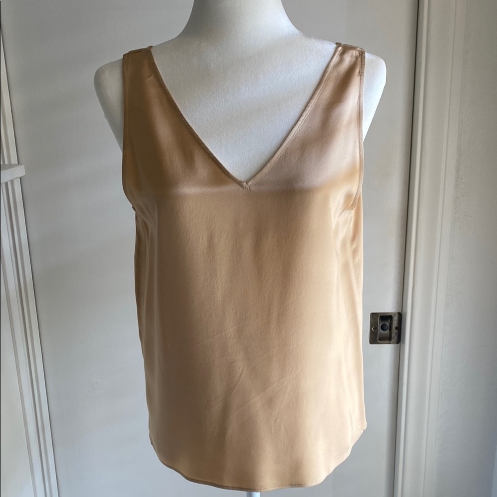 Lily Silk Gold Camisole Tank Top. Size S